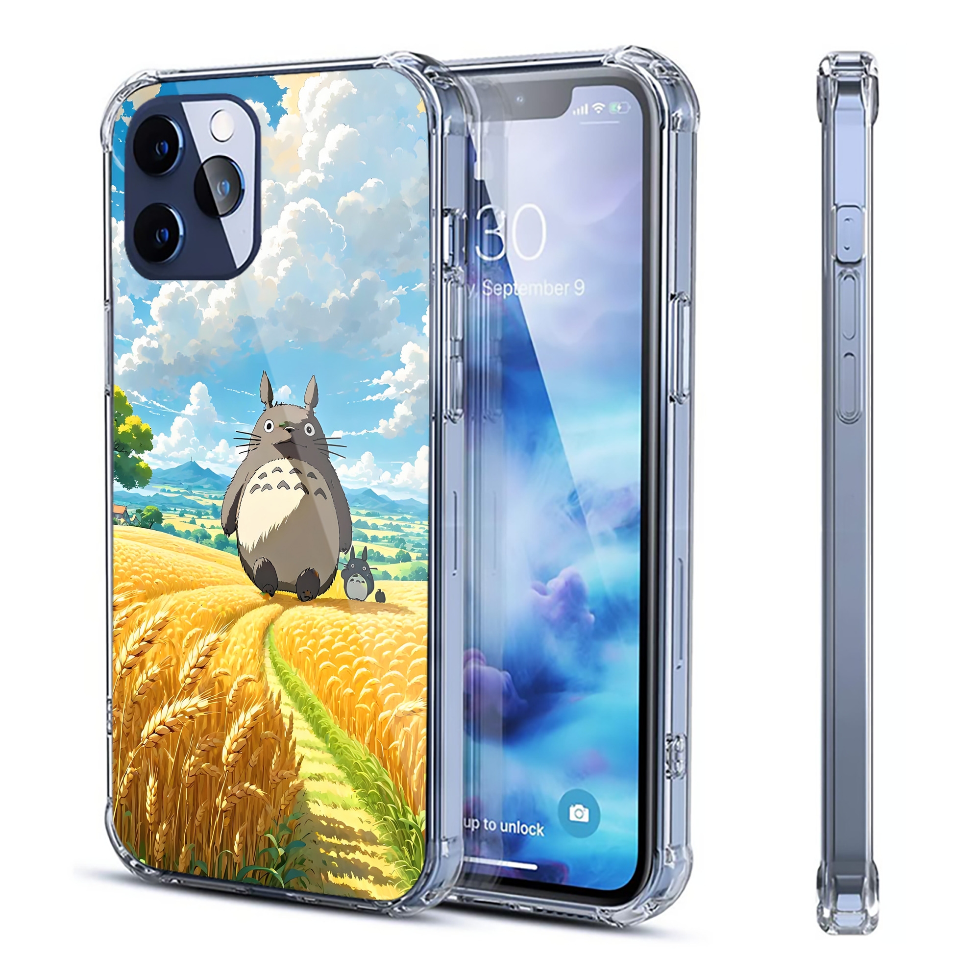 （画像用） となりのトトロ 草壁メイ 草壁サツキ My Neighbor Totoro Satsuki Kusakabe Mei Kusakabe 【iPhone 12シリーズ対応】透明スマホケース（クリアソフトケース）